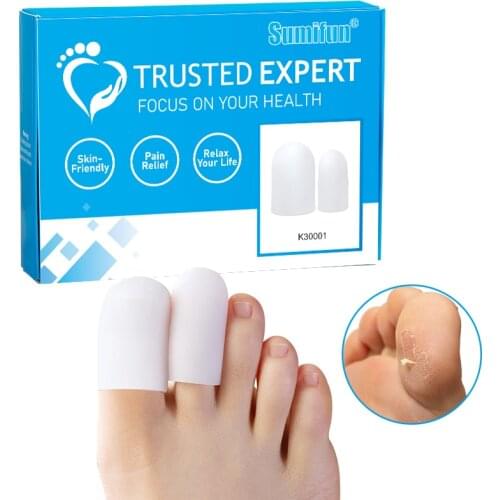 10pairs/Set Toe Care Foot Corns Remover Blisters Gel Bunion Finger Protector Silicone Soft Breathable Blisters Toe Cap Cover