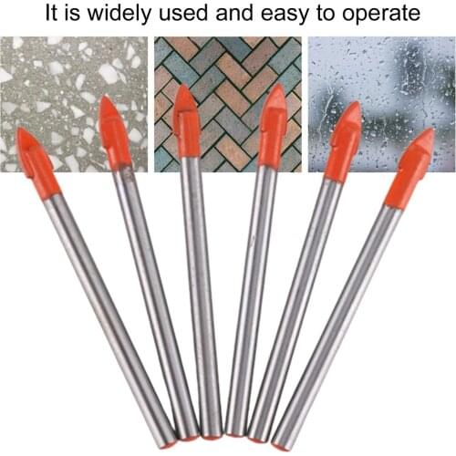 10Pcs Steel Model Multi-material Drill Bit Set Ceramic Red Polished Metal Drill Bit Ceramic Triangle Bit