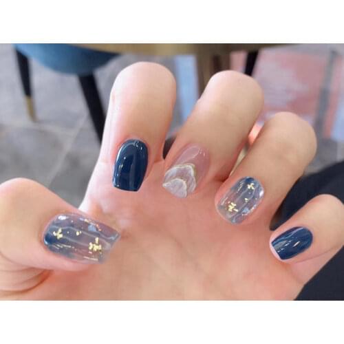 24Pcs Fashion False Nails Wear Short Paragraph Fashion Manicure Patch False Nails Save Time Wearable Nail Patch