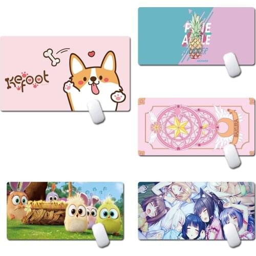 300x800x3mm European and American flamingo pink girl mouse pad to enlarge desk pad rubber cloth surface non-slip game pad