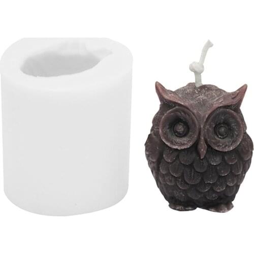 3D Candle Mold Soap DIY Chocolate Baking Mould Animal Owl Moulds Soap Molds