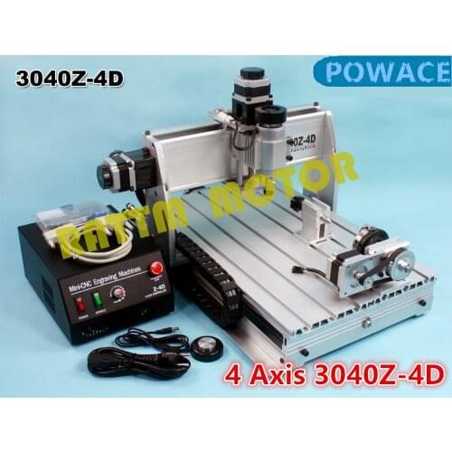 4 Axis 3040Z-4D Desktop Ball Screw CNC Router Engraver/Engraving Drilling Router Machine