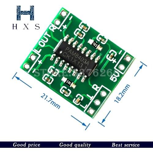 5PCS Miniature Digital amplifier board 2 * 3W high efficiency 2.5 to 5V D Digital amplifier board source USB PAM8403