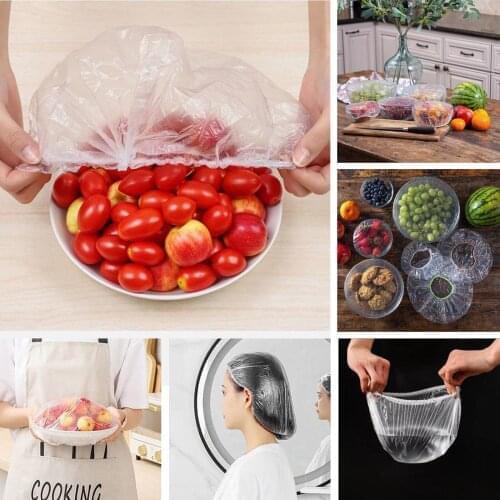 500pcs Reusable Durable Food Fresh Storage Covers For Bowls Elastic Plate Lid Covers Vacuum Bags For Kitchen Food Fresh Seal