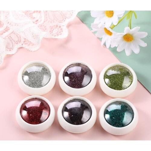 6Pcs 0.2mm Holographic Nail Glitter Powder Set Holo Laser Glitter Powder Pigment For Acrylic Manicure UV Gel Decoration 3D Tips