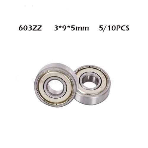 603ZZ 10pieces bearing 3*9*5(mm) free shipping ABEC-1 metal Sealed Bearing chrome steel bearing 603 603Z 603ZZ bearings