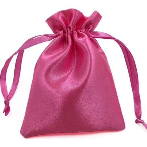 Drawstring satin jewelry bags gift pouches samples size 13*18cm with printing and tassels free shipping by DHL