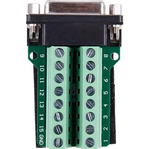 DB15 D-SUB VGA 15pin Female Adapter Jack Terminal Breakout PCB Board
