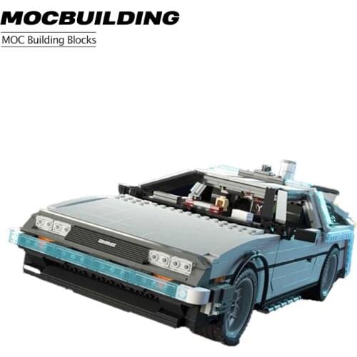 Creator technology childrens car building block assembly DIY puzzle assembly toy MOC back to the future