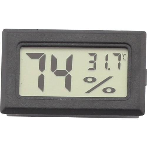 GALINER Black Cigar Humidor Hygrometer Temperature Sensor Humidity Meter Digital Cigar Hygrometer for Humidor Cabinet