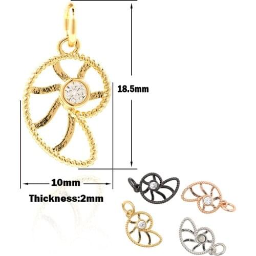 Hollow Spiral Pendant-Unique Bracelet Necklace-Cubic Zirconia Jewelry