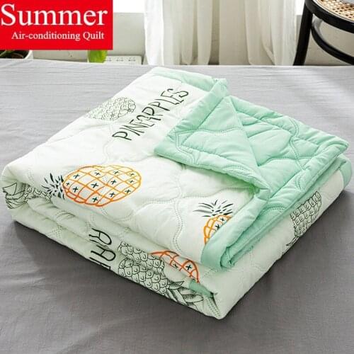 Summer luxury bedding air condition quilt cartoon print adult kids bed sheet sofa cover bedspread throw blanket king size
