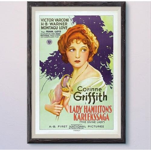 N404 THE DIVINE LADY Vintage Classic Movie Wall Silk Cloth HD Poster Art Home Decoration Gift