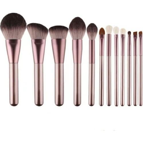 12PCS/SET Makeup Brushes Set Highlight Foundation Eyeshadow Powder Blusher Brush Make Up Brushes Soft Hair Cosmetic Brush Set