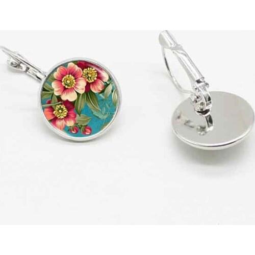 New hot sale poppies natural jewelry crystal glass earrings ear hook accessories jewelry