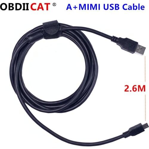 OBDIICAT Data Charging Cable Cord Adapter USB 2.0 Best Black length 2.6M Data Cables usb extension cable