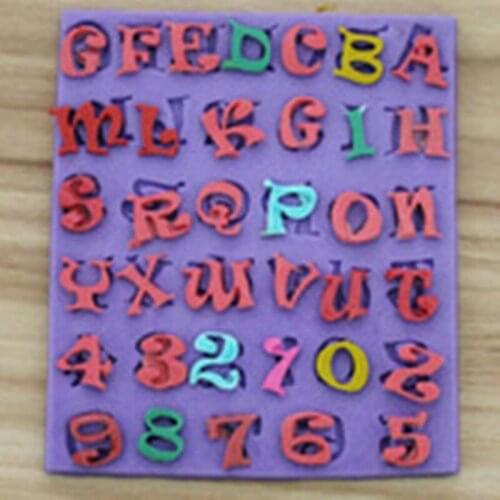 Capital letters / numbers silicone mold fondant chocolate cake decoration mold cooking tools kitchen accessories SQ1442