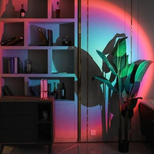 Portable Dolphin Sunset Projector Light USB Charge Sunset Red Projection Lamp Bar Coffee Store Atmosphere Night Ligh Home Decor