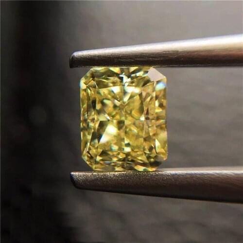 Rectangle-shape beautiful light yellow American shining princess cut for ring brecelet gem-set jewelry makings