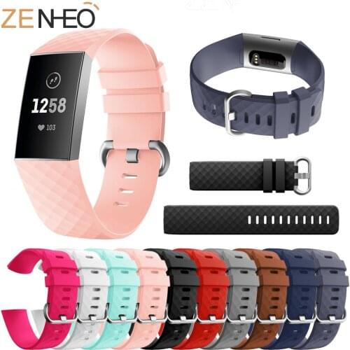 Two sizes Soft Silicone Sports durable Band For Fitbit Charge 3 Watchband Strap for For Fitbit Charge 3 Smartwatch Accessories