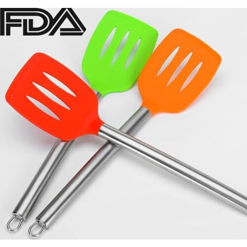 Stainless Steel Handle Silicone Spatula Selling Kitchen Utensils Food Grade High Temperature Resistant Nonstick Shovel