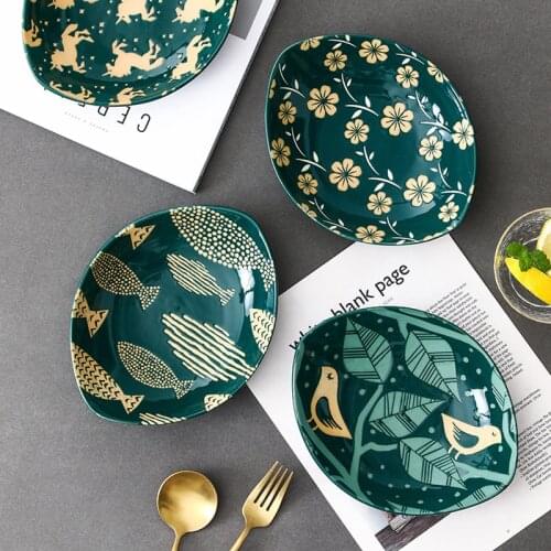 Sakura Ceramic Dinner Plate Salad Fruit Dish Small Plate Cutlery Dish Dish Olive Dish Porcelain Dish Web Celebrity Breakfast