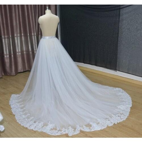 Detachable skirt lace bride and bride skirt / Removable tulle skirt / detachable accessories of bride skirt custom size