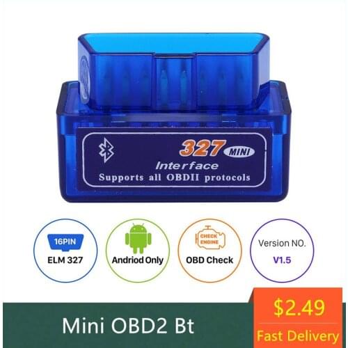 New OBD V2.1 V1.5 Mini ELM327 OBD2 Bluetooth Auto Scanner OBDII 2 Car ELM 327 Tester Diagnostic Tool For Android Windows Symbian