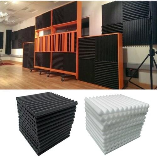 24PCS 300X300x25mm Studio Soundproof Sponge Soundproof Protection Sponge Sound-absorbing Treatment Panel