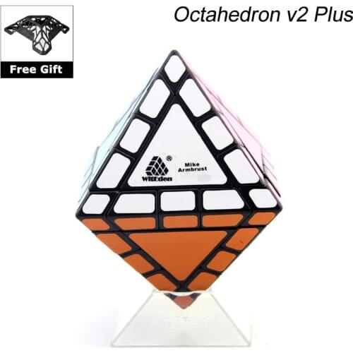 WitEden Mixup Octahedron V2 Plus Professional Magic Cube Puzzle Neo Speed Gift Kids Educational Intellectual Toys with Bracket