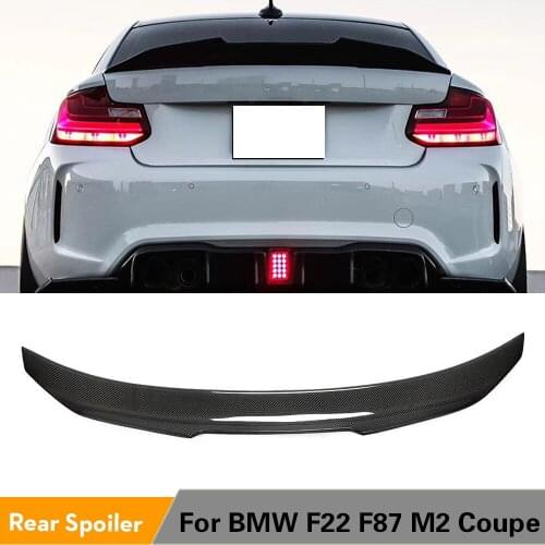Carbon Fiber Rear Trunk Spoiler Boot Lip Wing Lid for BMW 2 Series F22 F87 M2 Coupe 2014 - 2019 Carbon Fiber Rear Trunk Spoiler