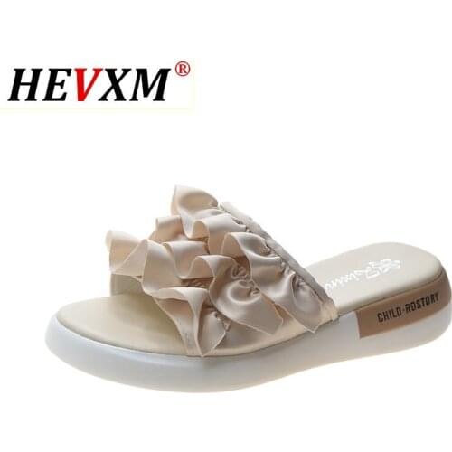 2021 Fashion women Slippers 4cm wedges platform fashion Summer shoes sandals,Apricot/Black/Pink Summer New go street slippers