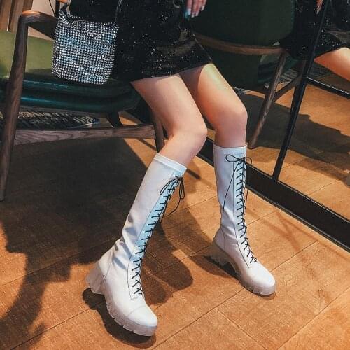 2020 spring and autumn new transparent crystal bottom leather Martin boots wild breathable single boots female X290