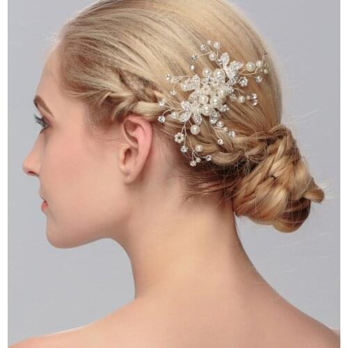 2018 Newest Simple Leaves Women Hair Combs Austrian Crystal Wedding Hair Accessories Bridal Hair Clips Headpieces Jewelry