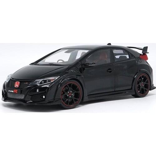 1:18 Diecast Model for Honda Civic TYPE R 2016 Black Alloy Toy Car Miniature Collection Gifts TYPER MK10