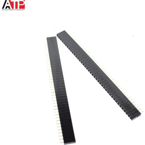 10PCS Great IT 2.54mm 40 Pin Stright Female Single Row Pin Header Strip PCB Connector