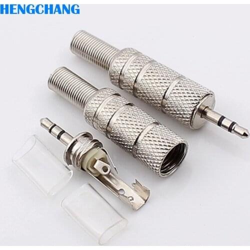 3Pins 2.5mm plug RCA Connector RCA plug 2.5 jack Stereo Headset Dual Track Headphone 10pcs/lot