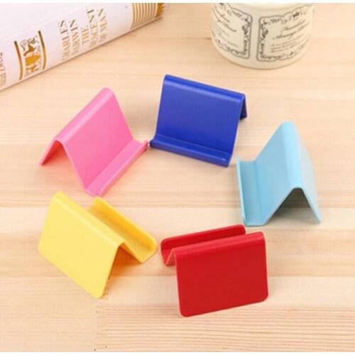 4pcs Mini Mobile Phone Holder Portable Fixed Holder for Smart Phone Tablet Desktop Bracket Business Card Stand Holder 6*4.5cm