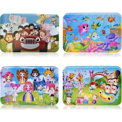 60Pcs Princesses Playground Jigsaw Puzzle Stress Reliever Kids Toddler Early Education Cognition Toy