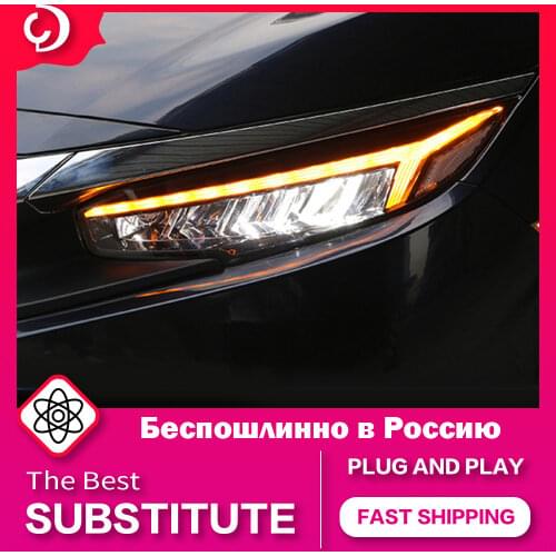 AKD Car Styling Headlights for Honda Civic G10 2016 2017 2018 full LED Headlight DRL Head Lamp Led Projector Automotive