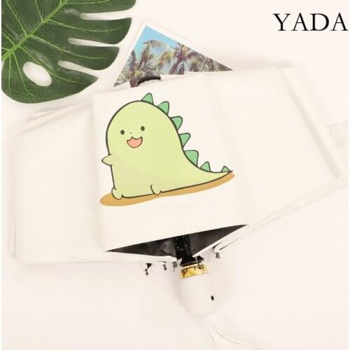 YADA Cartoon Dinosaur Pattern Automatic Umbrella Women UV Rainproof Anime Umbrella Parasol Rain Sun Cartoon Umbrellas YD200267