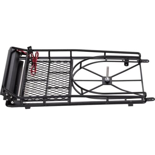 Alloy Roof Rack Luggage with 10-LED Lights Bar for 1/10 RC Rock Crawler for Hsp Redcat Traxxas Tamiya Hpi RC4WD AXIAL TRX4 SCX10