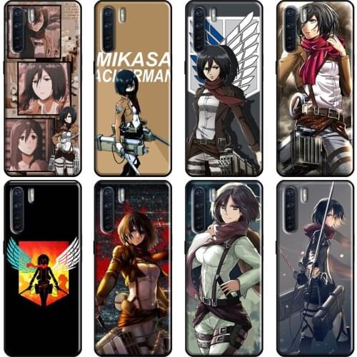 Attack On Titan Mikasa Ackerman Cover For OPPO A5 A9 A31 A53 2020 A1K A5S A15 A52 A72 A83 A91 F5 F7 Reno 2 Z 4 Pro Case