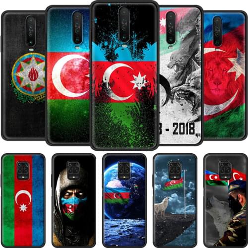 Phone Case for Xiaomi Redmi Note 9A 9S 8T 9 Pro Max 7 8 K30 7A 8A 9C 9i 10X 4G Soft Black Shell Cover Azerbaijan buta flag