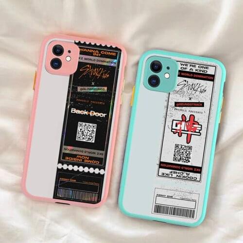 YNDFCNB Stray Kids Air tickets Design Phone Case for iPhone X XR XS 7 8 Plus 11 12 pro MAX Translucent Matte Shockproof Case