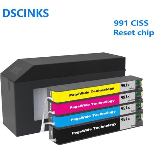 For hp 991 991XL 991XC CISS For PageWide Color 755dn 4PZ47A MFP 774dn 4PZ43A MFP 774dns Pro 750dn Pro 750dw Pro 777z ARC chip