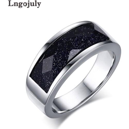 Hot Sale Fashion Silver Rings For Men Engagement Wedding Party Ring 8MM Gothic Accessoeries Jewelry Gifts