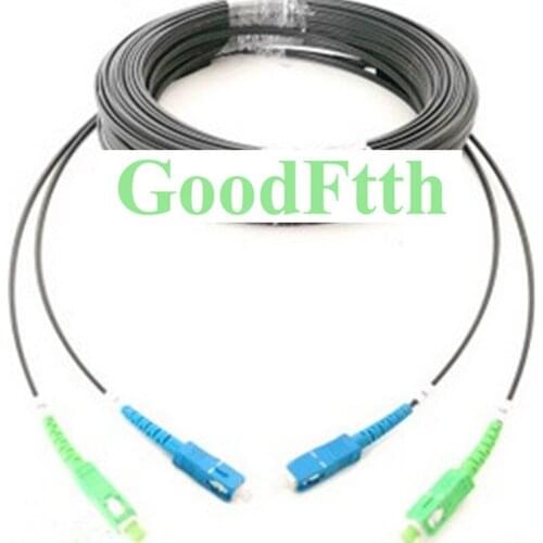 Drop Cable Patch Cord SC/APC+SC/UPC-SC/APC+SC/UPC SM G657a 2 cores GoodFtth 1-15m