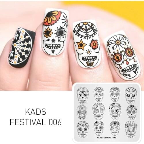 KADS Halloween Christmas Nail Stamping Plates Nail Art Stamp Template DIY Image Plate Manicure Stamping Plate nail printing