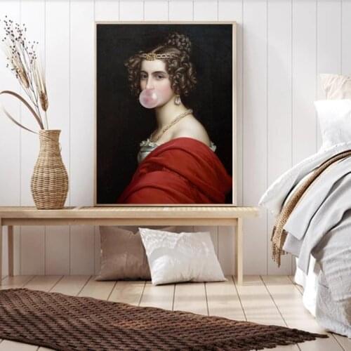 Classical Beauty Painting Home Decoration Retro Beauty Poster Wall Artist Home Decoration Retro Module Poster Living Room Frame